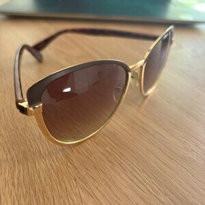 Marc by Marc Jacobs Gold and Brown Frame Sunglasses